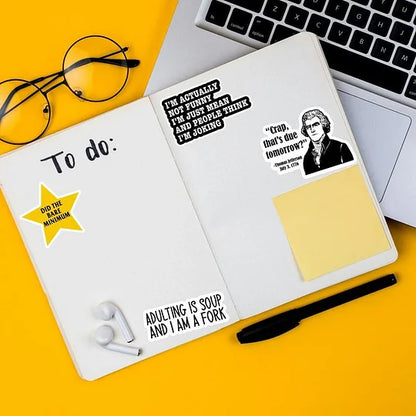 🔥🔥Set of 130 Pcs Funny Saying Stickers