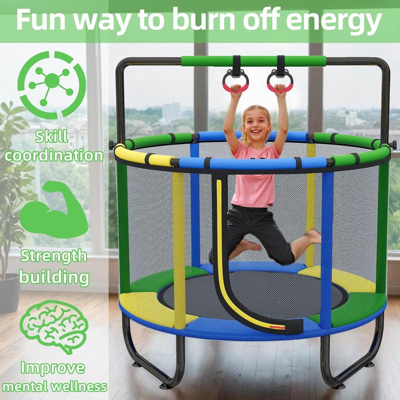 🎁Mini Round Trampoline for Kids with Basketball Hoop🎁